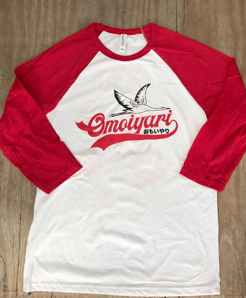 Omoiyari Baseball Shirt (red & white)